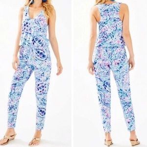 Lilly Pulitzer Paulina Jumpsuit-Breakwater Tint Party Wave